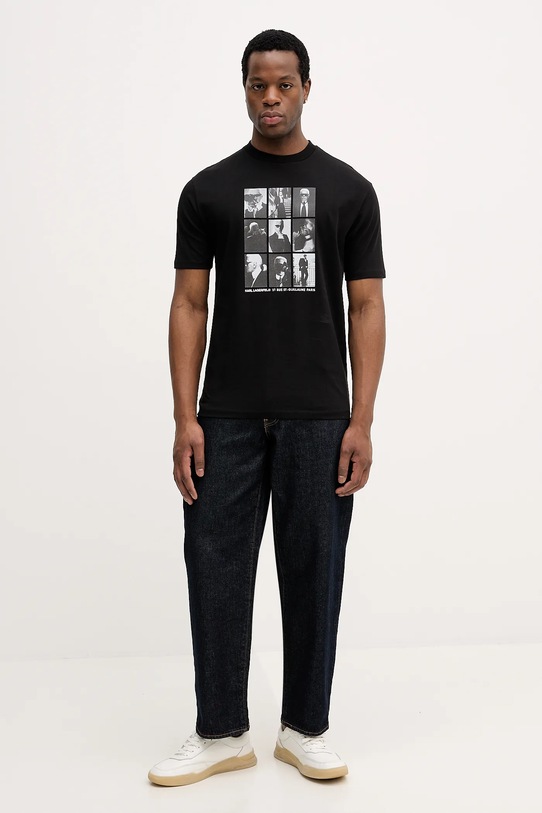 Karl Lagerfeld t-shirt bawełniany 561225.755149 czarny SS26