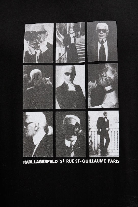 Karl Lagerfeld t-shirt bawełniany 561225.755149 czarny