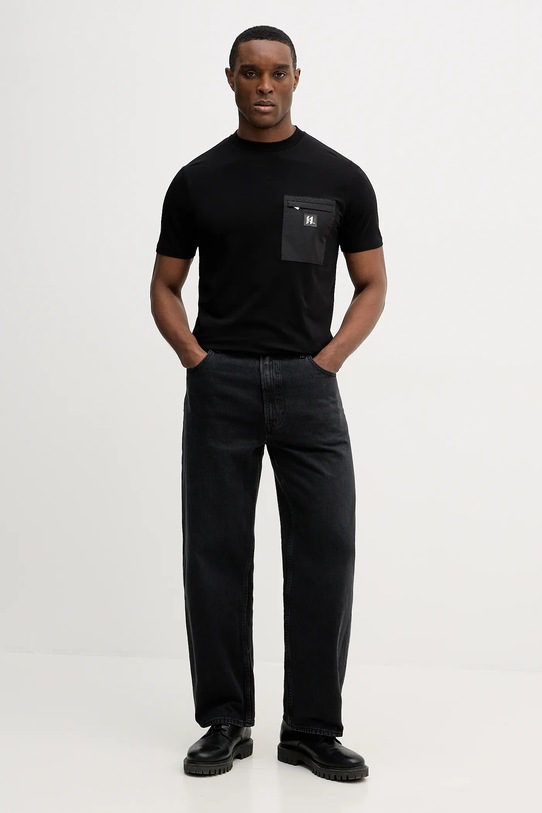 Karl Lagerfeld t-shirt bawełniany 561221.755043 czarny SS26