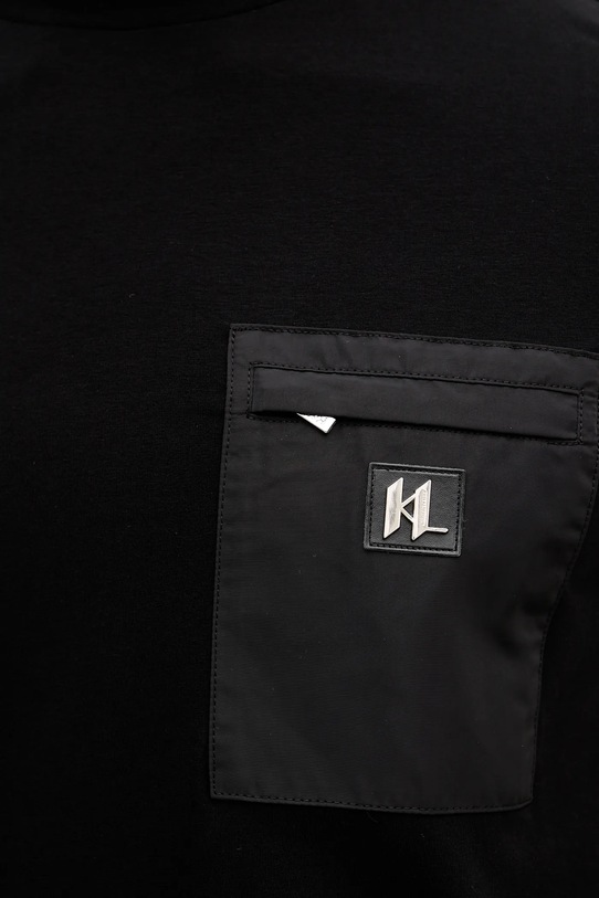 Karl Lagerfeld t-shirt bawełniany 561221.755043 czarny