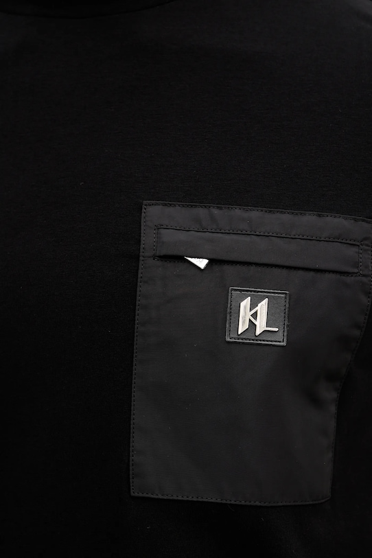 Karl Lagerfeld t-shirt bawełniany 561221.755043 czarny