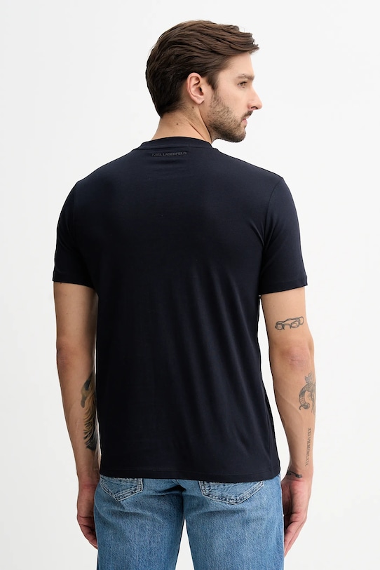 Oblačila Bombažna kratka majica Karl Lagerfeld 561224.755710 mornarsko modra