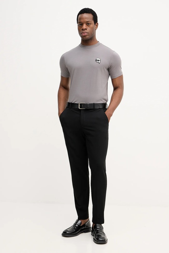 Karl Lagerfeld t-shirt bawełniany 561224.755710 szary SS26
