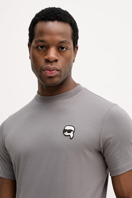 Karl Lagerfeld t-shirt bawełniany szary 561224.755710