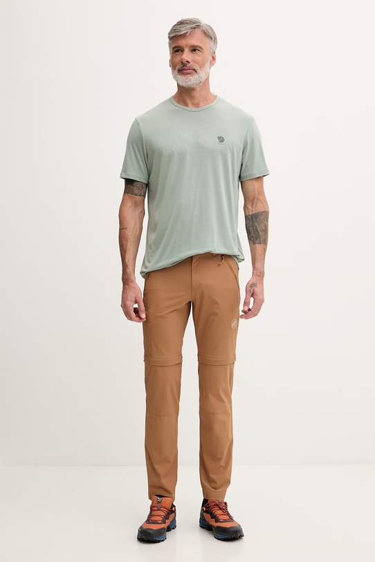 Fjallraven T-shirt męski z lyocellem High Coast F12600318 zielony SS26