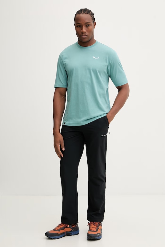 Športna kratka majica Salewa EAGLE LOOSE 00.0000029320 turkizna SS26