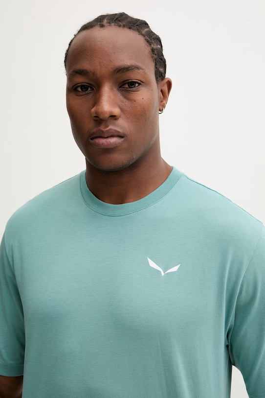 Športna kratka majica Salewa EAGLE LOOSE turkizna 00.0000029320