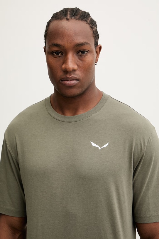 Športna kratka majica Salewa EAGLE LOOSE zelena 00.0000029320