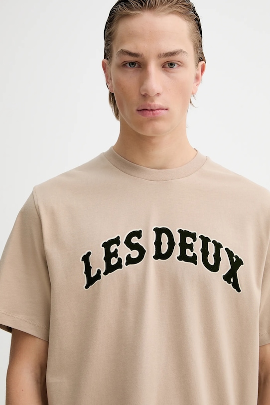 Les Deux t-shirt bawełniany beżowy 1001004