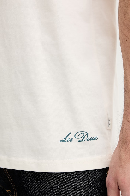 Bavlněné tričko Les Deux Ben 1001565 béžová