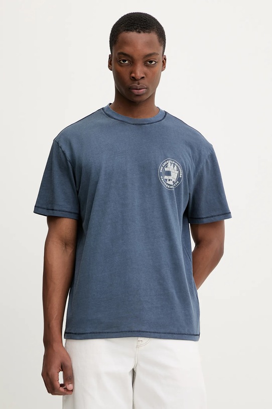 Odzież Tommy Jeans t-shirt bawełniany DM0DM22309 niebieski