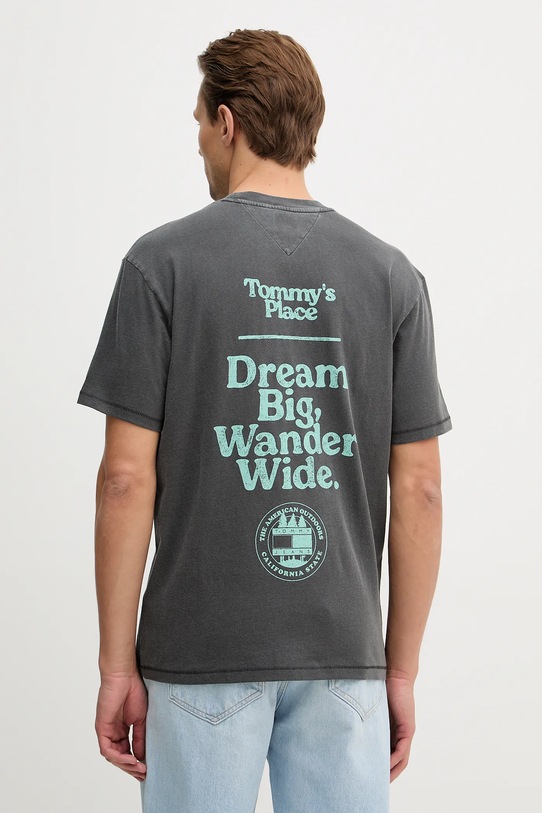 Odzież Tommy Jeans t-shirt bawełniany DM0DM22309 szary