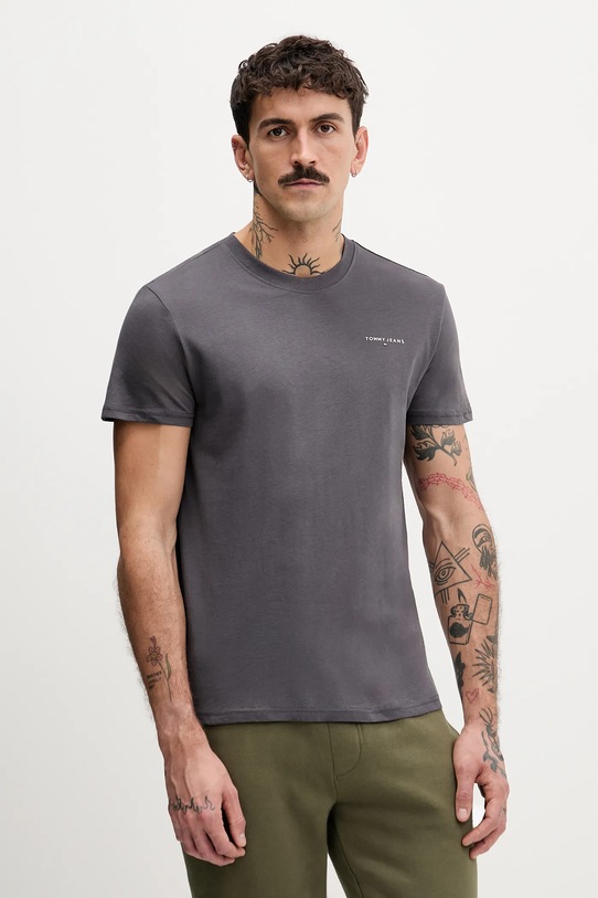 Pamučna majica Tommy Jeans 2-pack DM0DM22316 bež SS26