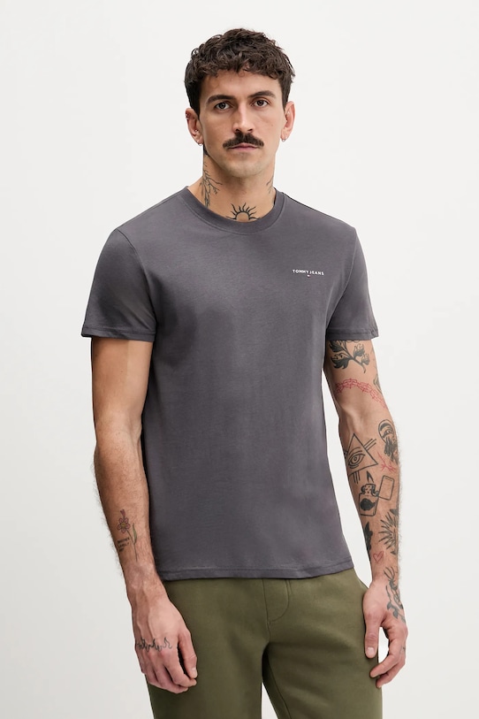 Pamučna majica Tommy Jeans 2-pack DM0DM22316 bež SS26