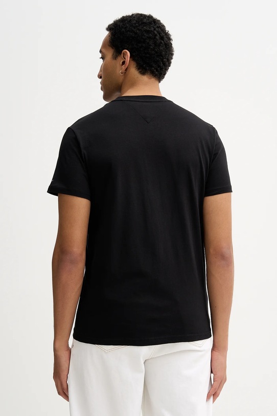 Ρούχα Βαμβακερό μπλουζάκι Tommy Jeans DM0DM22321 μαύρο