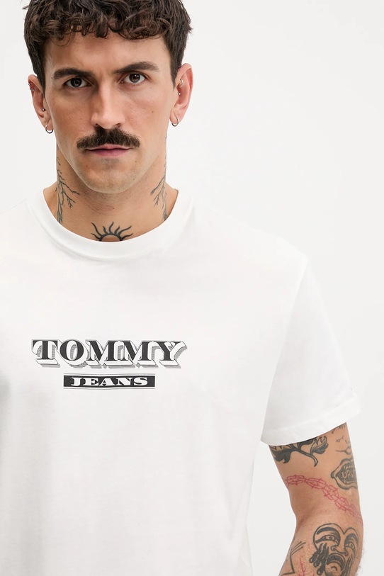 Tommy Jeans t-shirt bawełniany biały DM0DM22322