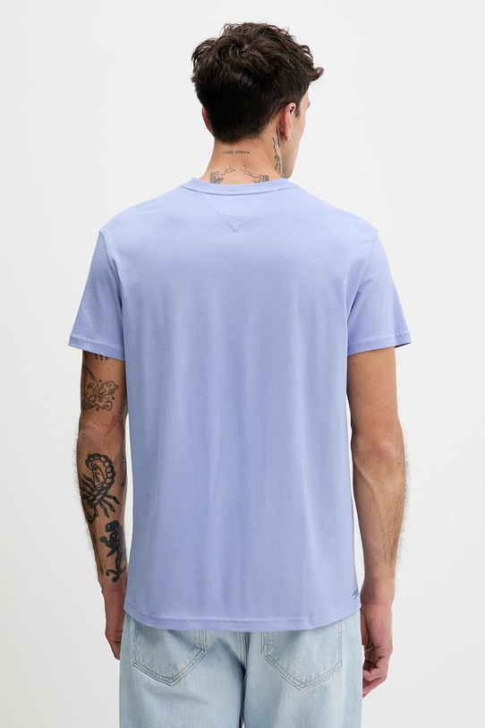 Odzież Tommy Jeans t-shirt bawełniany DM0DM22322 niebieski