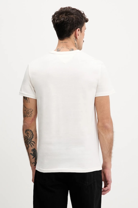 Odzież Tommy Jeans t-shirt bawełniany DM0DM22333 beżowy