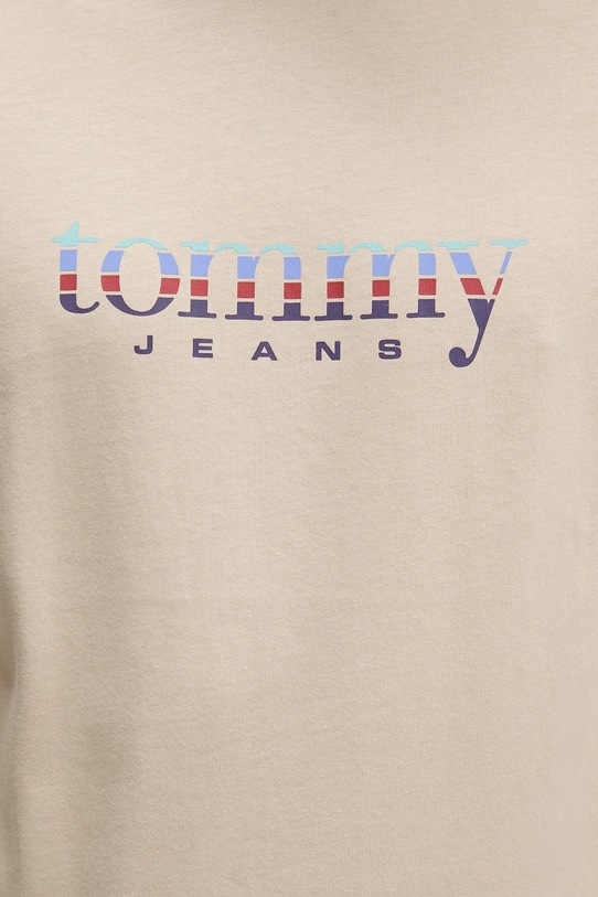 Tommy Jeans t-shirt bawełniany DM0DM22333 beżowy