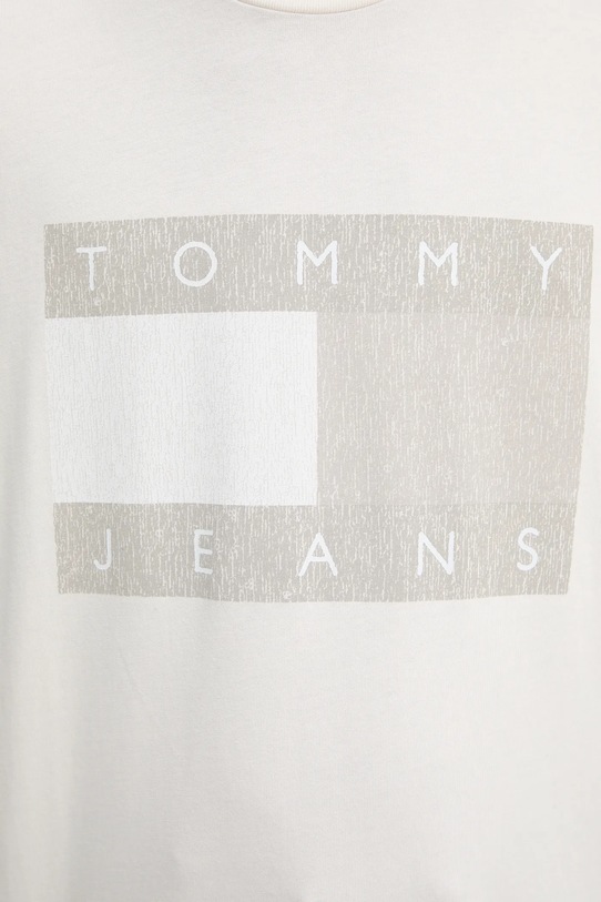 Хлопковая футболка Tommy Jeans DM0DM22463 бежевый