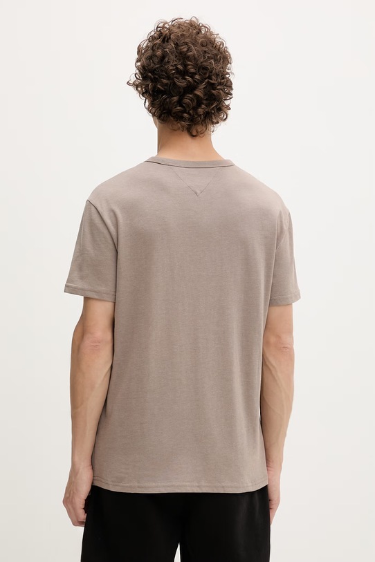 Odzież Tommy Jeans t-shirt męski DM0DM22667 beżowy