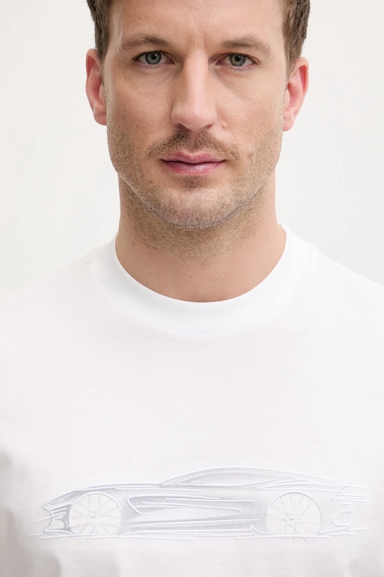 BOSS t-shirt bawełniany C-Taut 242_AM biały 50555828