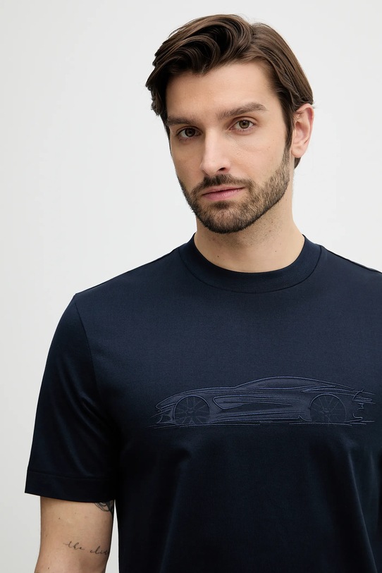 BOSS t-shirt bawełniany C-Taut 242_AM granatowy 50555828