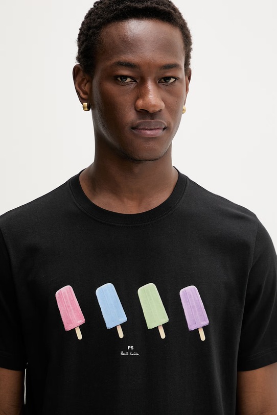 PS Paul Smith t-shirt męski bawełniany czarny M2R.011R.VP5780