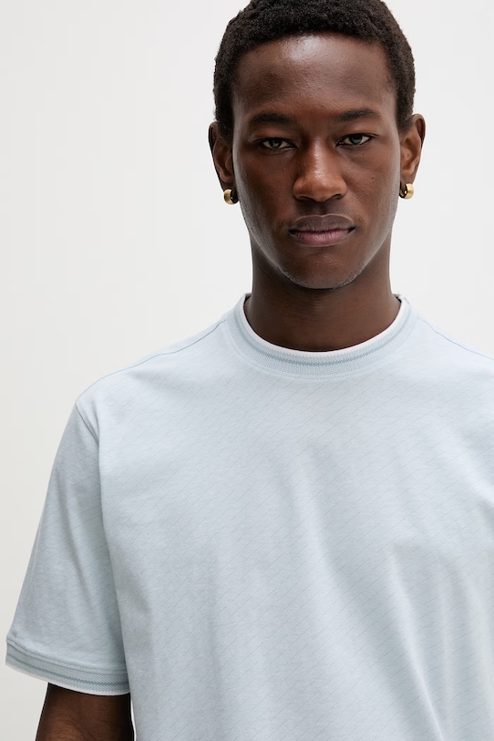 PS Paul Smith t-shirt męski bawełniany niebieski M2R.321Y.V22333