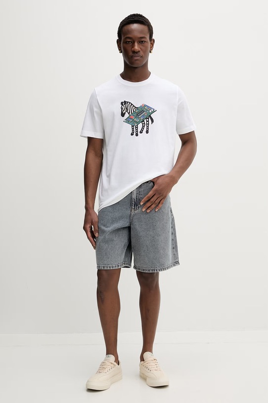 PS Paul Smith t-shirt męski bawełniany M2R.011R.VP5801 biały SS26