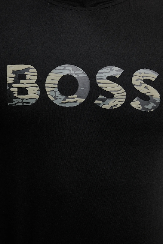 BOSS Orange t-shirt bawełniany Te_Insignia 50556009 czarny