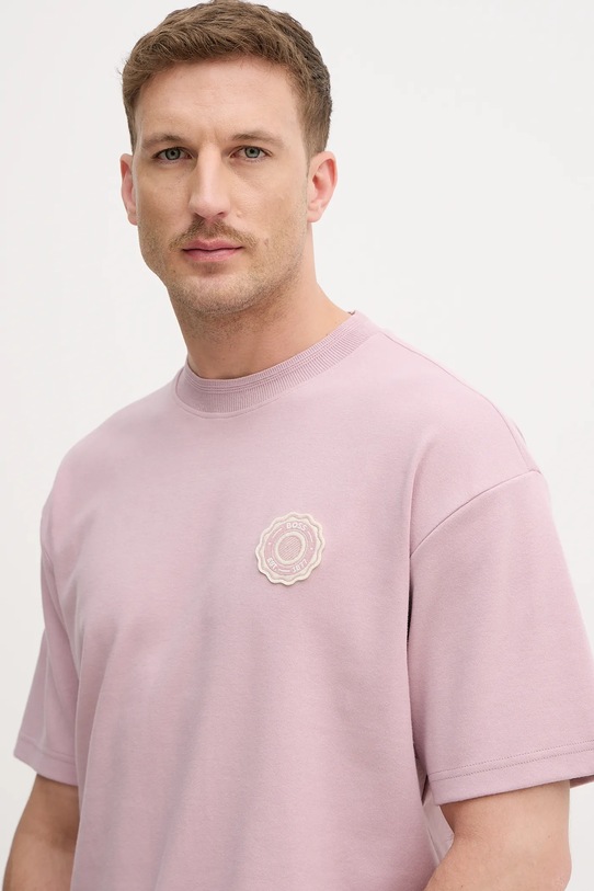BOSS Orange t-shirt Te_Varsity różowy 50556013