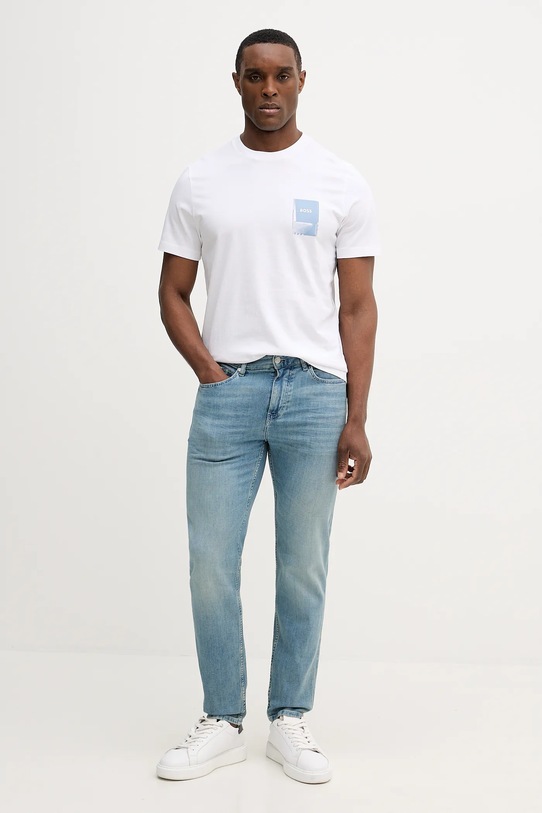 BOSS Orange t-shirt bawełniany Te_Plain 50556023 biały SS26