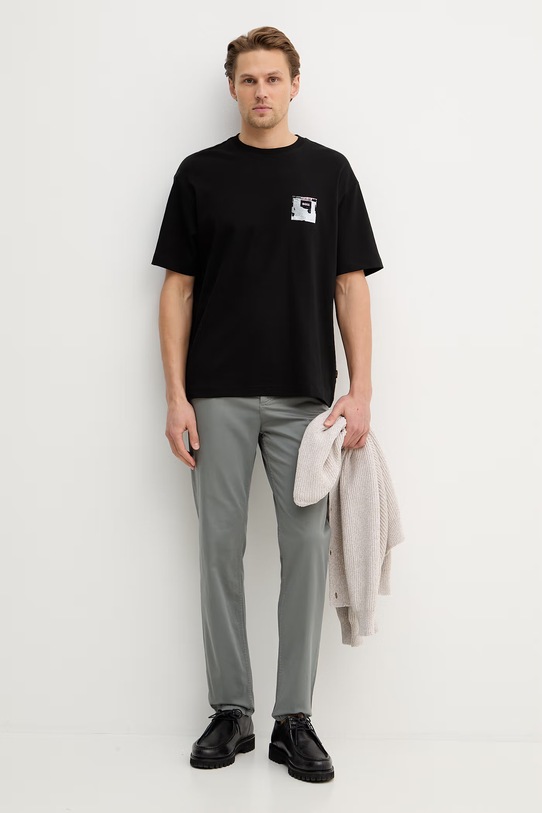 BOSS Orange t-shirt bawełniany Te_Citylights 50556032 czarny SS26