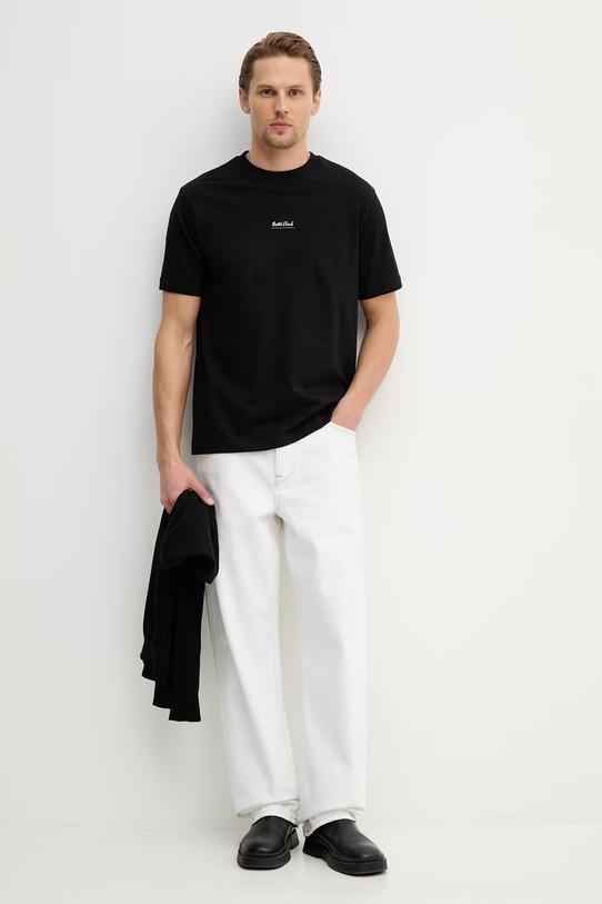 BOSS Orange t-shirt bawełniany Te_BossClub 50556033 czarny SS26