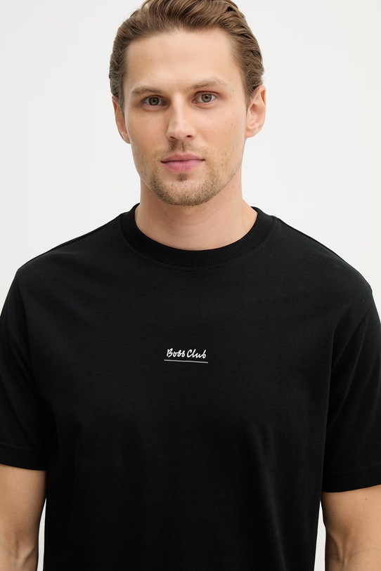 BOSS Orange t-shirt bawełniany Te_BossClub czarny 50556033