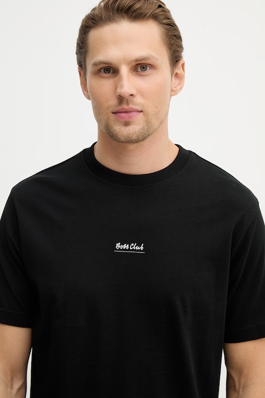 BOSS Orange t-shirt bawełniany Te_BossClub czarny 50556033