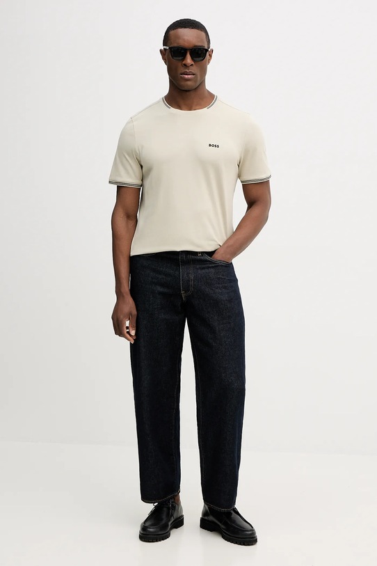 BOSS Green t-shirt Taul 50521245 beżowy SS26