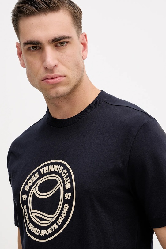 BOSS Green t-shirt bawełniany TS_Join Logo granatowy 50553648