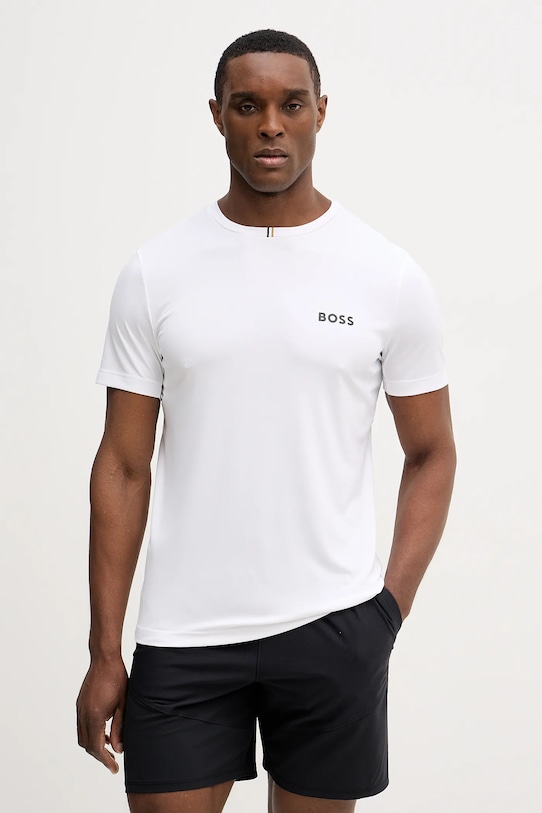 BOSS Green t-shirt TS_TOC Spin Training nadruk biały 50554543
