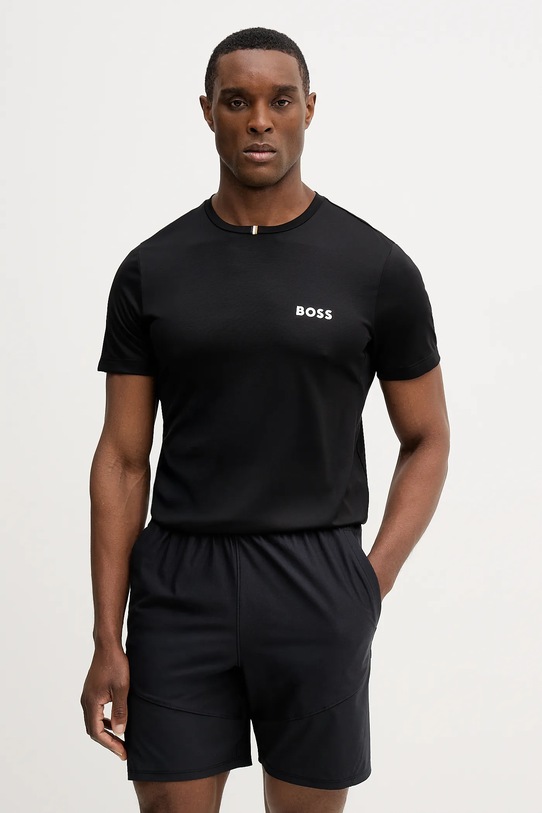 BOSS Green t-shirt TS_TOC Spin Training nadruk czarny 50554543