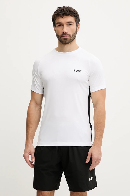 BOSS Green t-shirt TS_TOC Spin CB regular biały 50554544