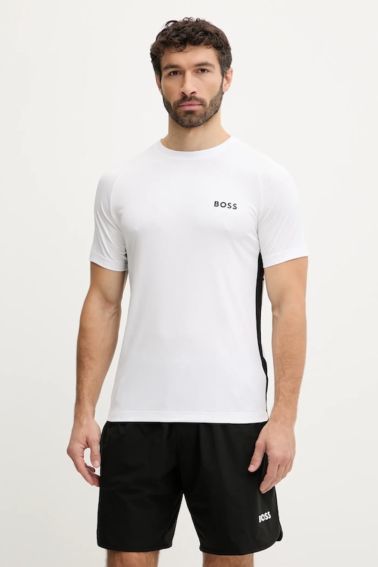 BOSS Green t-shirt TS_TOC Spin CB regular biały 50554544