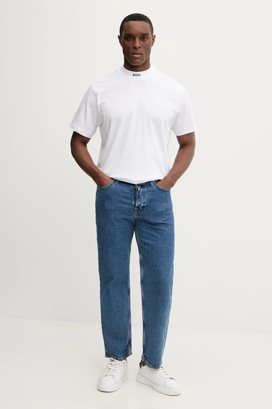 Μπλουζάκι BOSS Green Tee Collar 50555527 λευκό SS26