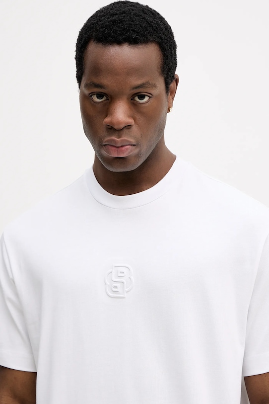 BOSS t-shirt bawełniany biały 50555106