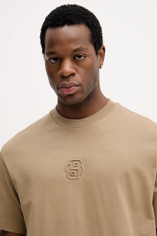 BOSS t-shirt bawełniany beżowy 50555106