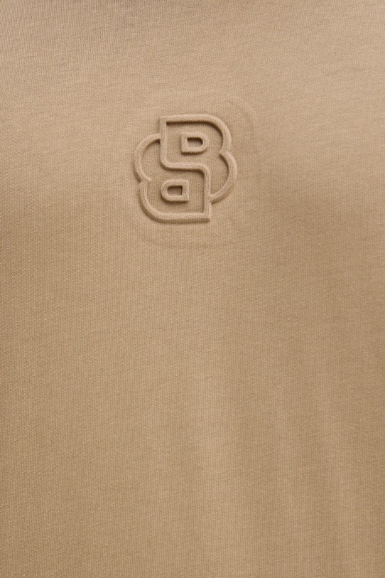 BOSS t-shirt bawełniany 50555106 beżowy