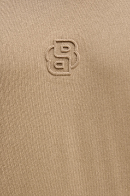 BOSS t-shirt bawełniany 50555106 beżowy