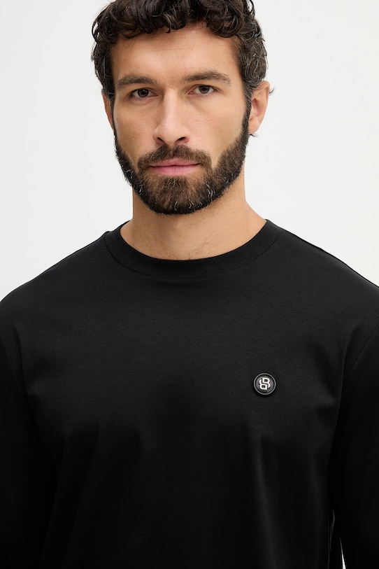 BOSS longsleeve bawełniany C-Townley 01 czarny 50555107