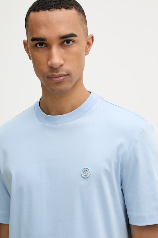 BOSS t-shirt ανδρικό βαμβακερό C-Taut 01 μπλε 50555844